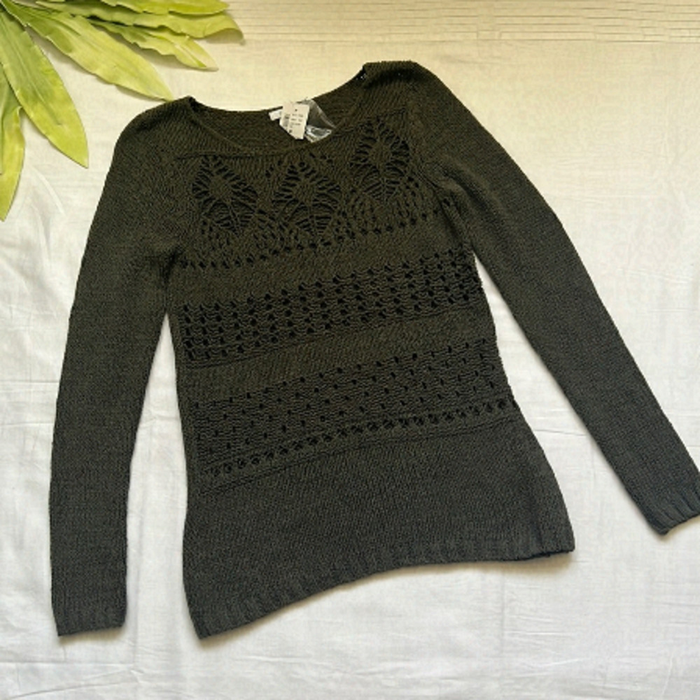Nwt Ricki’s Open Stitch Knit Sweater